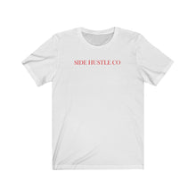 Load image into Gallery viewer, Side Hustle Co White/Black Unisex Jersey Short Sleeve Tee
