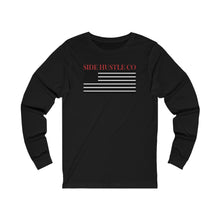 Load image into Gallery viewer, Side Hustle Co-American Flag Combo Unisex Jersey Long Sleeve Tee
