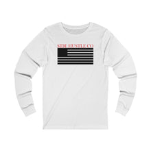 Load image into Gallery viewer, Side Hustle Co-American Flag Combo Unisex Jersey Long Sleeve Tee
