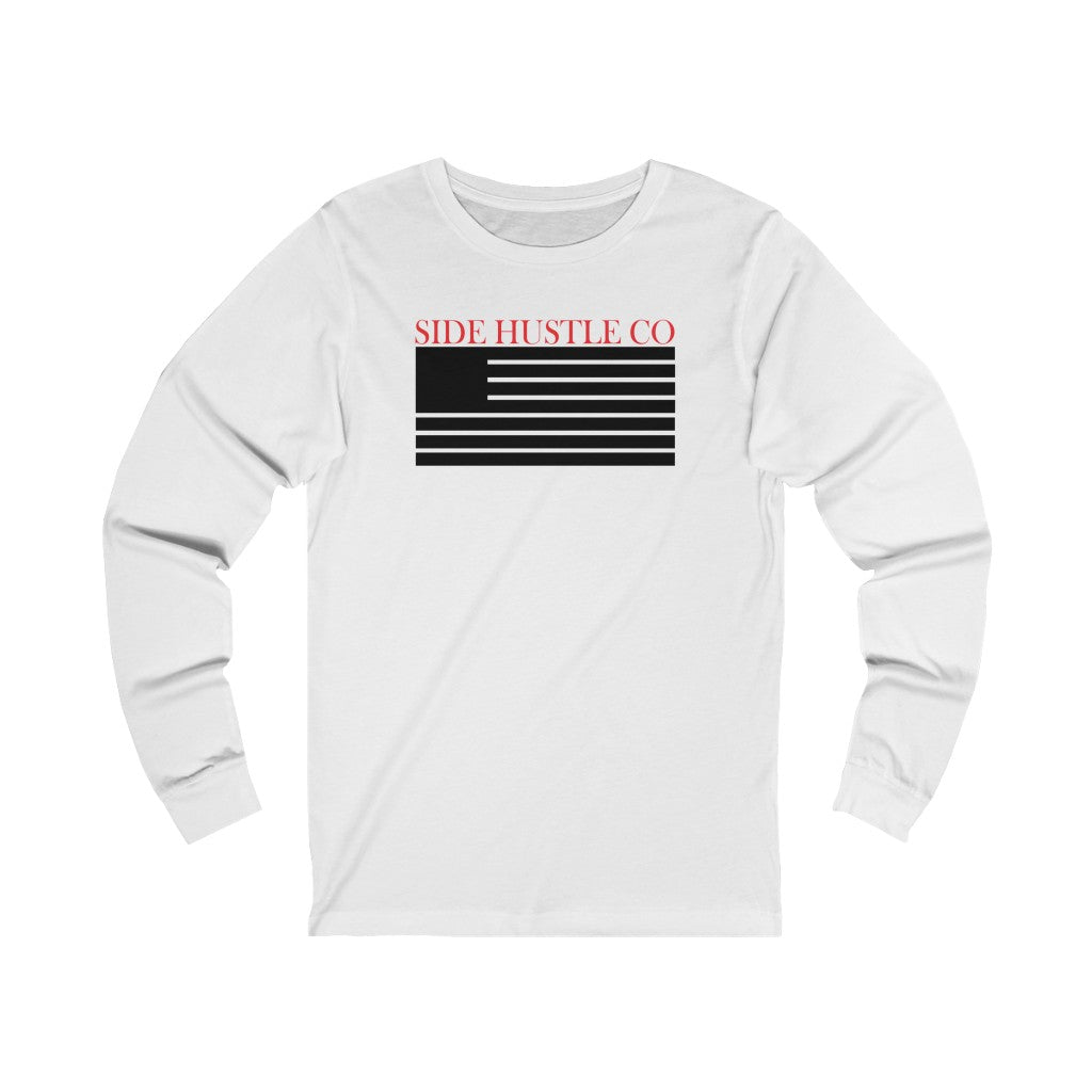 Side Hustle Co-American Flag Combo Unisex Jersey Long Sleeve Tee