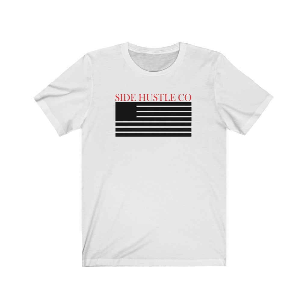 Side Hustle Co-American Flag Unisex Jersey Short Sleeve Tee