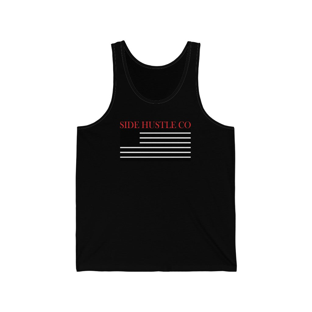 Side Hustle Co-American Flag Unisex Jersey Tank