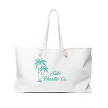 Load image into Gallery viewer, side hustle co weekender bag with Palm Tree logo
