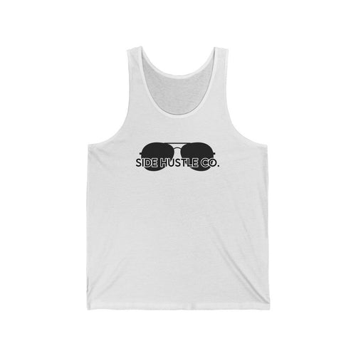 Side Hustle Co White Aviator Tank Top