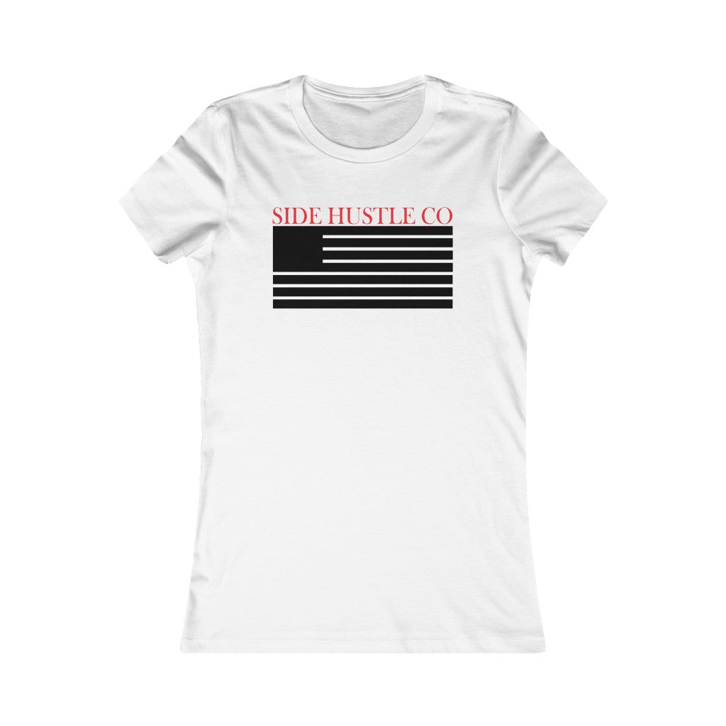 Side Hustle Co-American Flag Women's Favorite Tee