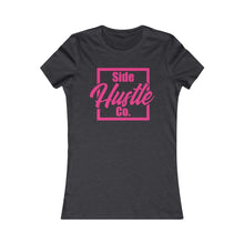 Load image into Gallery viewer, side hustle co black women&#39;s slim fit tee with knockout logo
