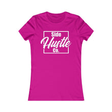 Load image into Gallery viewer, side hustle co women&#39;s slim fit berry tee with knockout logo
